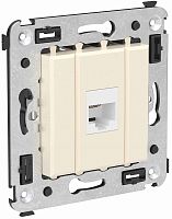 Розетка телефонная без рамки DKC Avanti 1-м. RJ12 ванильная дымка картинка